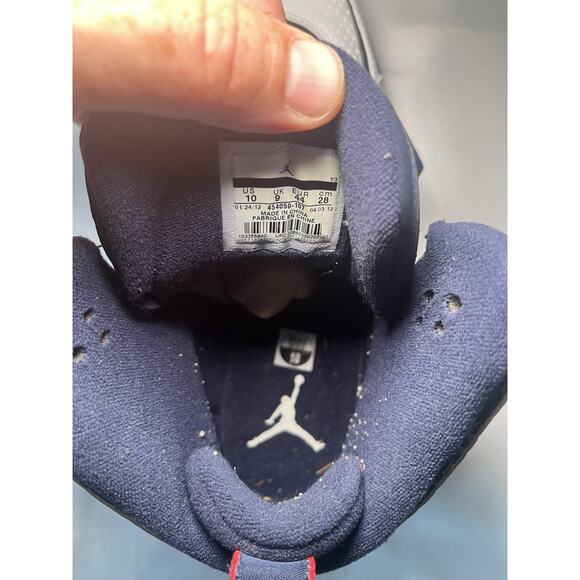 NIKE AIR JORDAN SC-2 WHITE OBSIDIAN BLUE GYM RED "USA" SIZE 10 454050-107 - Picture 9 of 9